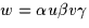 $w=\alpha u\beta v\gamma$