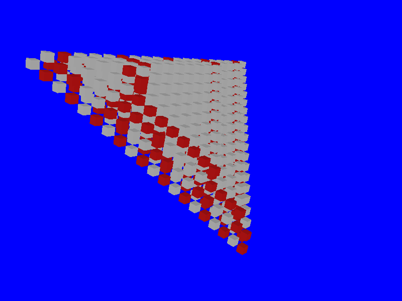 Un signal de vitesse t+log(t) dans un diagramme espace-temps de dimension 3